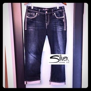 SILVER SUKI Flap Crop Jeans!